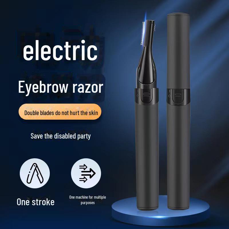 

Электрический триммер для бровей для женщин с автоматическим карандашом Color Box Packaging чёрный