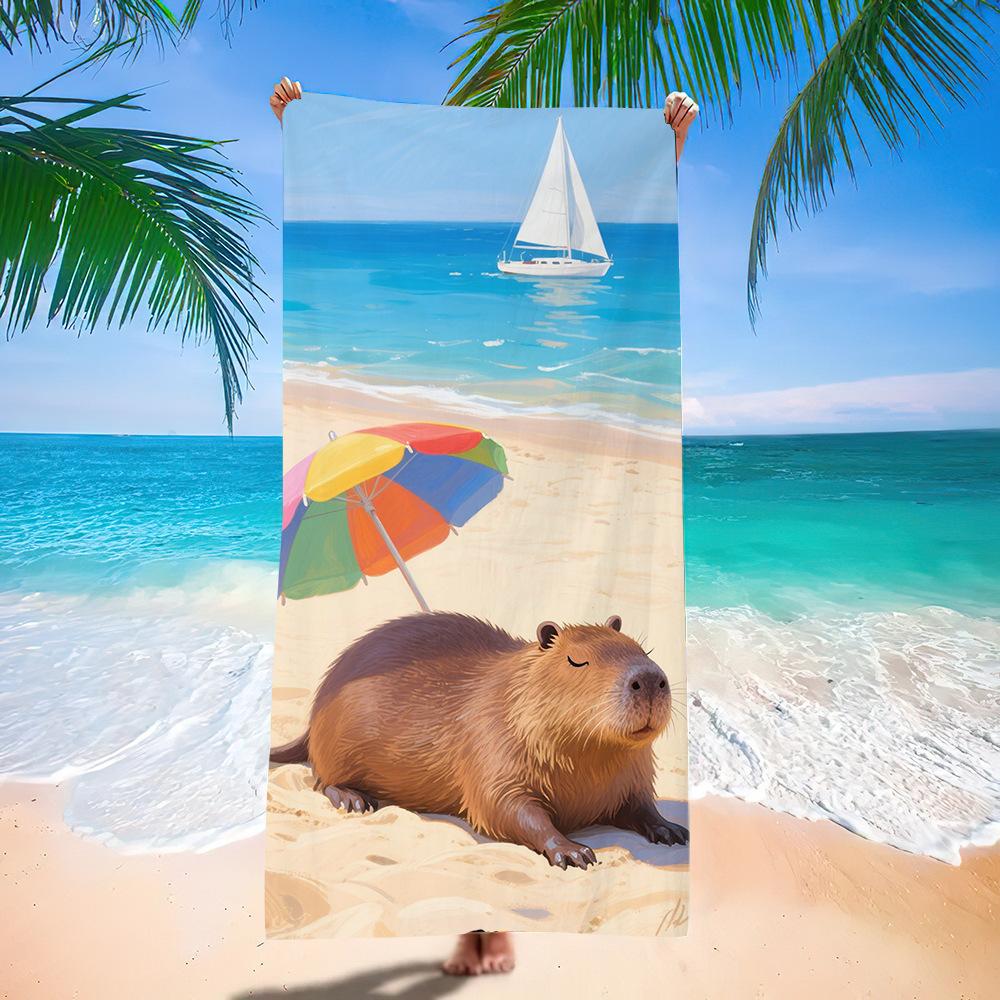 New Cute Animal Printed Microfiber Beach Towel Quick Dry Absorbent Soft Bath Towel For Kids