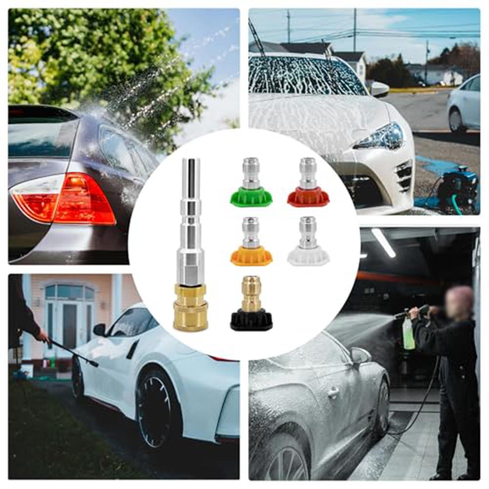 For Nilfisk-Compatible Quick Coupling Adapter with 5 Stainless Steel Nozzles for Neptune KEW Alto Pressure Washer Use