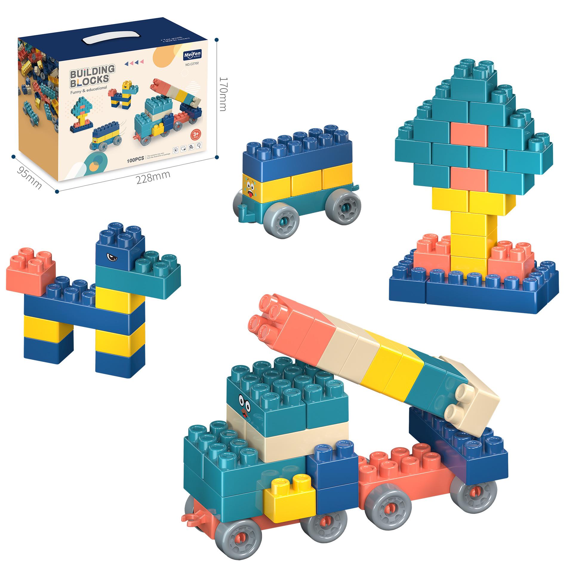 

English Version Of Children Diy Assembled Granular Building Block Educational Toy