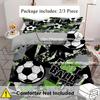 Mode Sport Fußball 3D Druck Bettwäsche Set Für Jungen Männer Schlafzimmer Dekorative Tagesdecke Zuhause Weich Bequem Bettbezug Sets