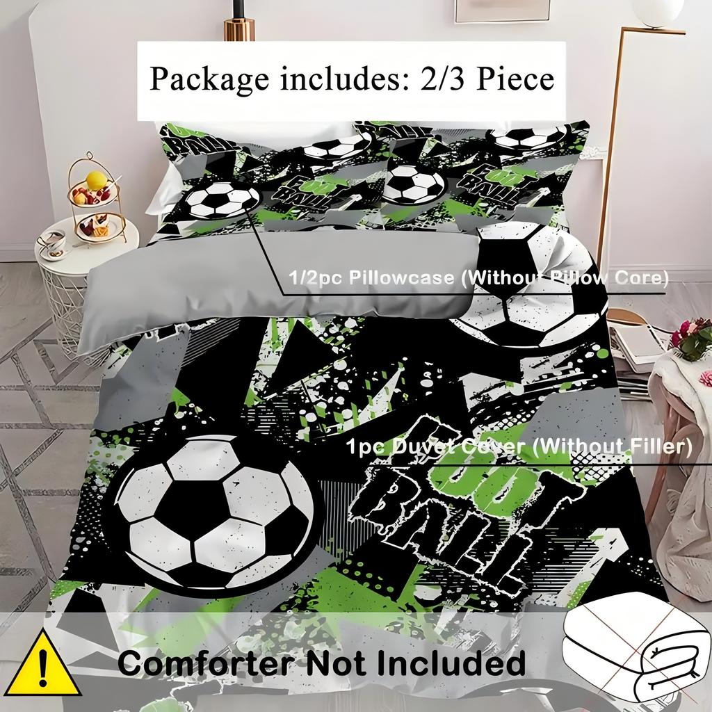 Mode Sport Fußball 3D Druck Bettwäsche Set Für Jungen Männer Schlafzimmer Dekorative Tagesdecke Zuhause Weich Bequem Bettbezug Sets