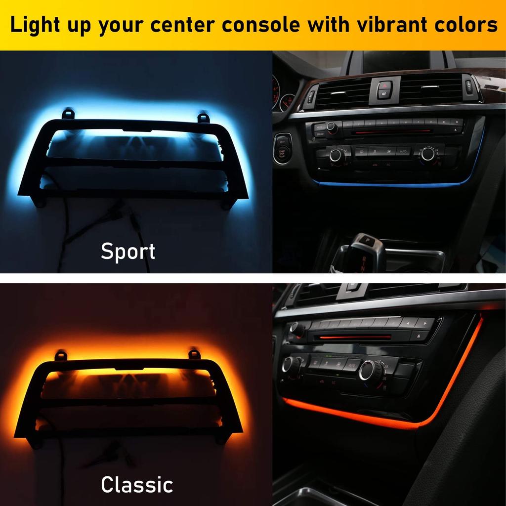 Voor BMW 3 Serie 4 Serie F30 F32 F32 F33 F34 F36 2 Kleuren Middenconsole AC Paneel Sfeerverlichting Radio Sierlijst LED Dashboard Verlichting