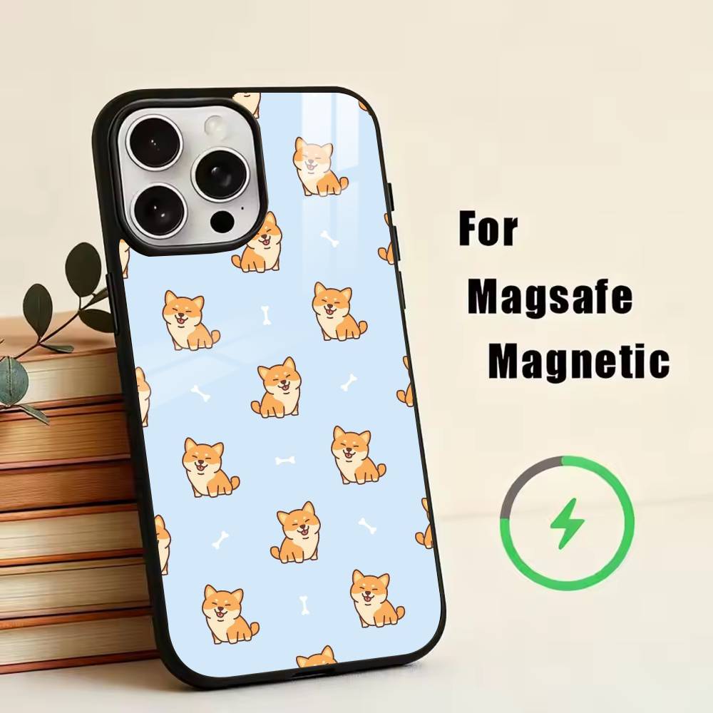 Cute Dog Shiba Inu  Phone Case For iPhone17,16,15,14,13,12,11 Plus,Pro Magnetic For Magsafe Wireless Charging