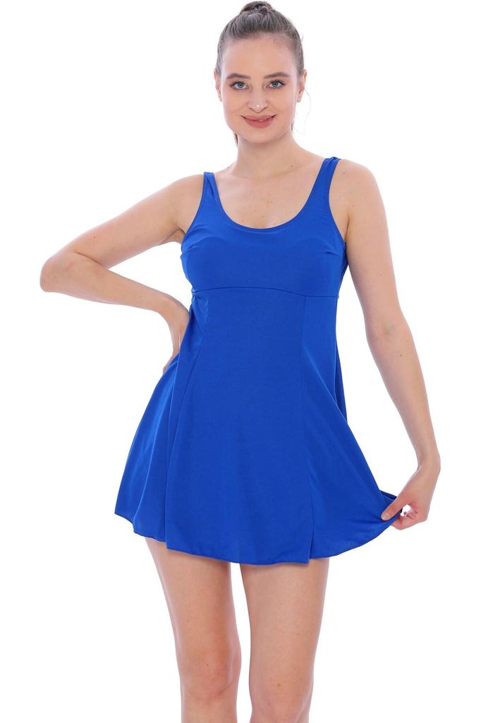 Women's Style Big Size Swimsuit Plus Size Flexible Dress And Shorts Swimsuit