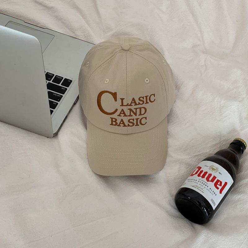 

Niche brown versatile casual baseball cap men s retro trendy summer hat women s cap Adjustable