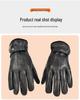 Unisex Genuine Leather Gloves for Winter, Motorcycle Riding, and Outdoor Activities
