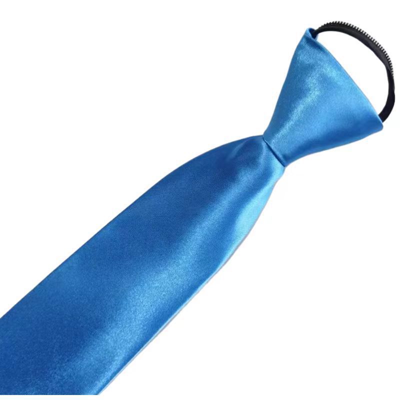 

Глянцевая Гладкая 8 см Молния Один Пулер Завязка Мужчины и Женщины Платье Повседневное Однотонное Профессиональный Воротник Студента небесно-голубой