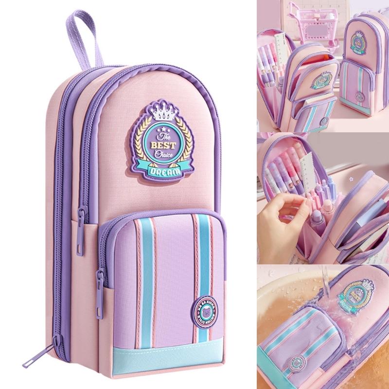 High Capacity Pencil Case With Multiple Sections Multifunctional Pencils Bag For Students Adult School Office Supplies