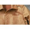 Chinesische Größe Klassische Flug A2 Pilotenjacke Vintage Schmutzig Gelb Ölgewachste Rindsleder Echtes Leder Jacke Männer Fliegerjacken Männer Mäntel