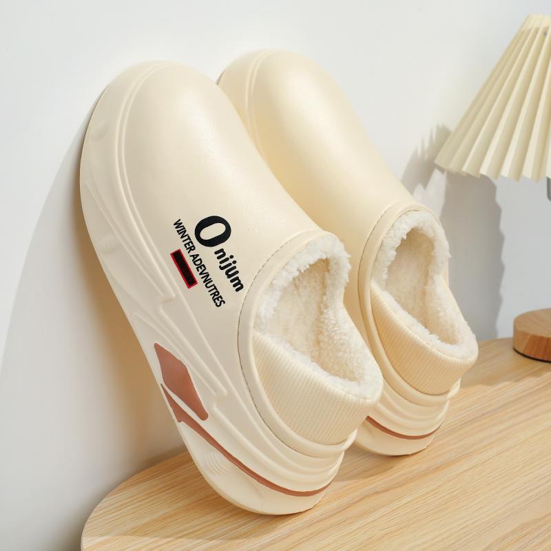 Winter Men's Warm Slippers Cotton Slippers Wrap Heels Outdoor Indoor Warm Shoes Men Home Bedroom Plush Warm Slippers 38-45