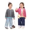 LUSON Baby Girls' Cartoon Print Straight-Leg Jeans