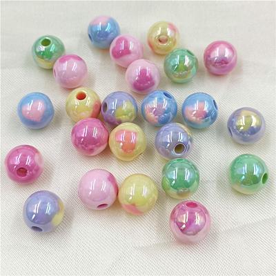 Mode Acryl UV Blenden Runde Perlen Armband Ohrring 14mm/16mm Kreative DIY Materialien 10Pcs Schmuck Zubehör Frühling Licht farbige Zubehör