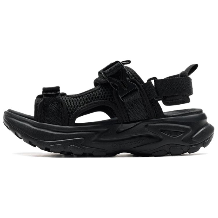 Xtep Airy Comfortable Versatile Beach Sandals Women Sandals Black 975218500004