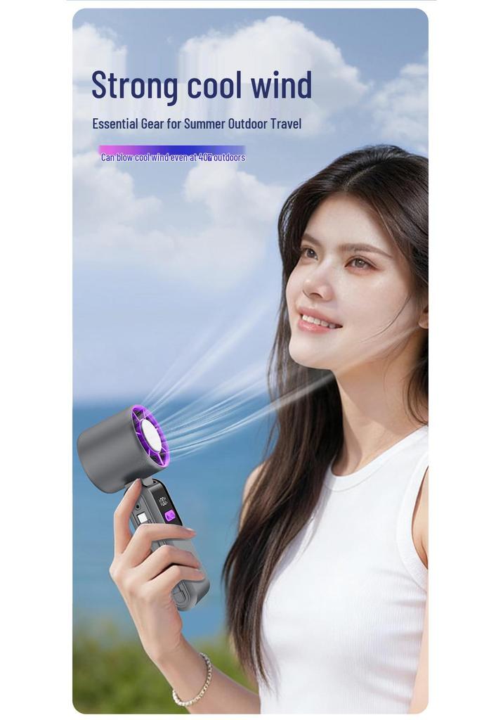 Handheld Ice Pack Mini Fan: Portable Outdoor Cooling Gadget
