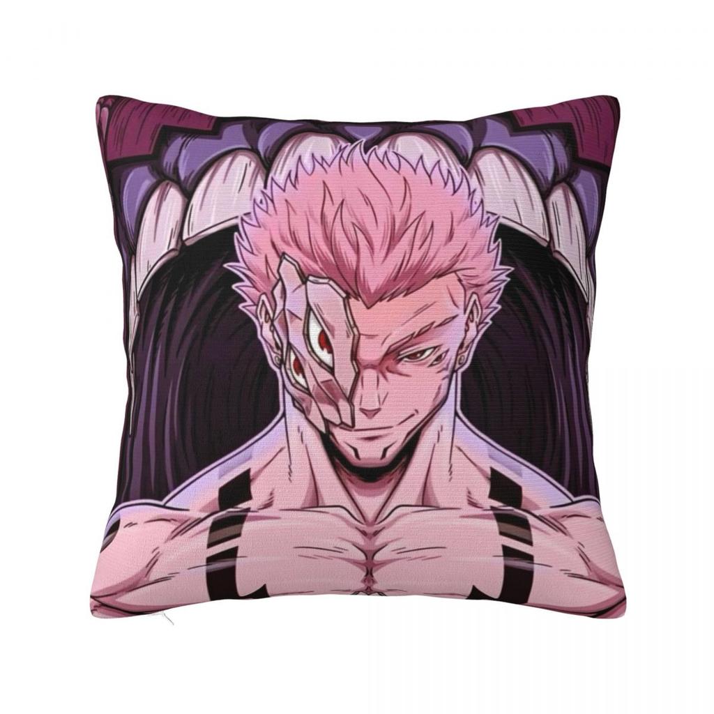 Pillow Case Ryomen Sukuna Jujutsu Kaisen Polyester Pillow Cover Kawaii Cushion Cover Pattern Pillowcases For Home Decorative