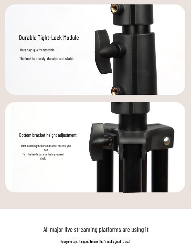 1.6m Portable Ring Light with 2m Folding Tripod for Photography & Live Streaming