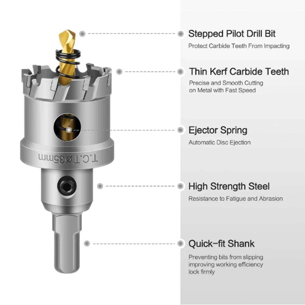 6PCS Serrated Hole Opener Drilling Tool Aluminum Plate Iron Plate Drill Bit 16-35mm Hole Punching Tool Reamer Drill Bit