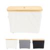 Toilet Paper Storage Basket with Lid Handle Foldable Standing Easy Assembly Toilet Paper Container B