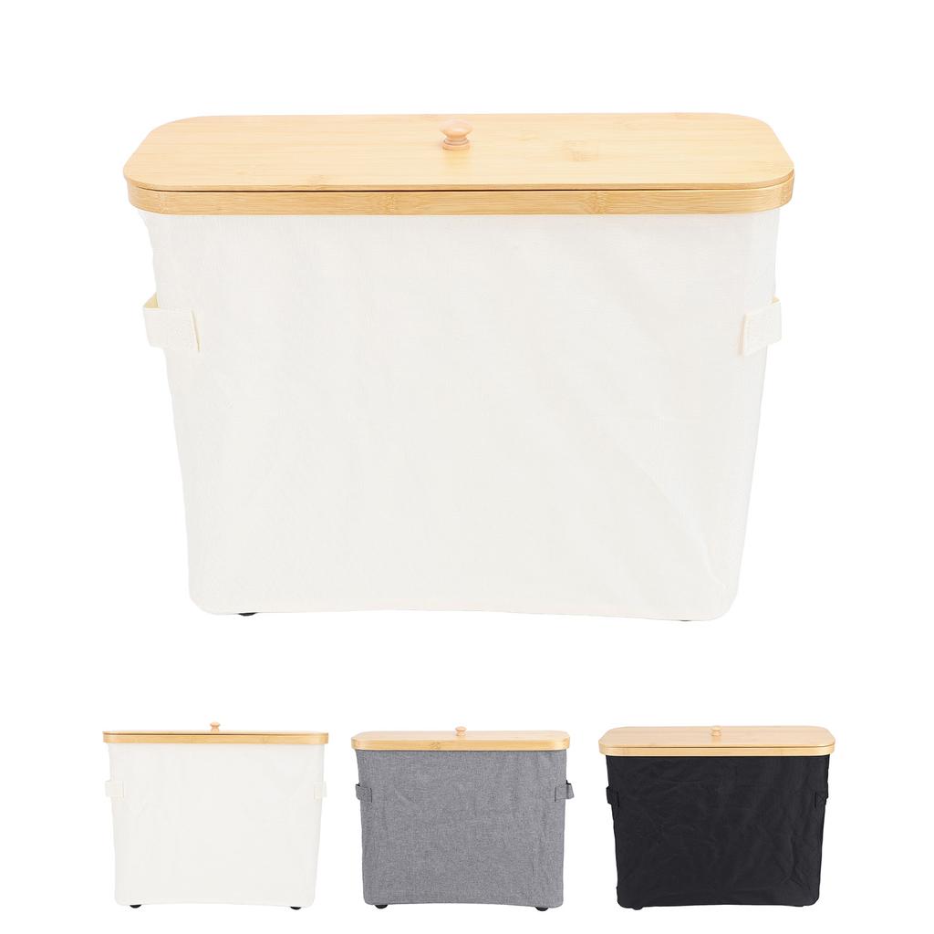 Toilet Paper Storage Basket with Lid Handle Foldable Standing Easy Assembly Toilet Paper Container B