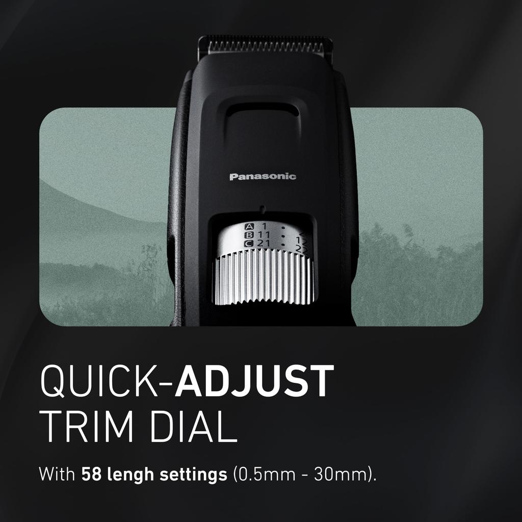 Panasonic Long Beard Trimmer ER-GB96-K 58 Length Settings 4 Attachments Cordless or Corded Black