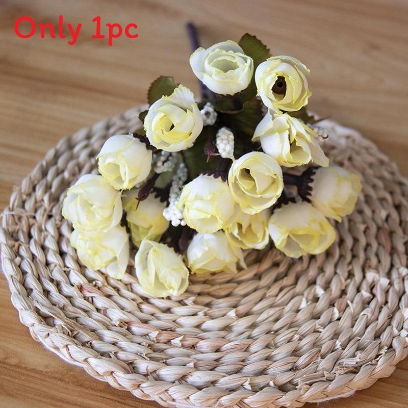 Realistic Buds Rose Silk Floral Arrangement For Outdoor Events Home Photography Decoration
