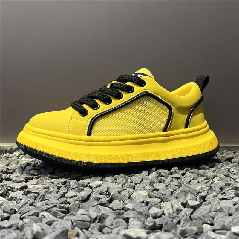 European new summer breathable mesh casual board shoes lightweight platform bread shoes bjd