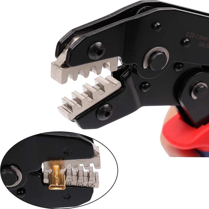 Crimping Pliers Ratcheting Crimping Tool Set For Open Barrel Dupont Molex Jst Te Terminals & Epc Pcie Sata Pins Sn-58B