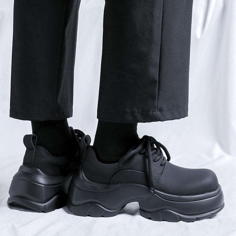 Thick Soled Men's Shoes Brand Designer's New Style Outdoor Trendy Street Walk Young People Daily Height Increasing Shoes