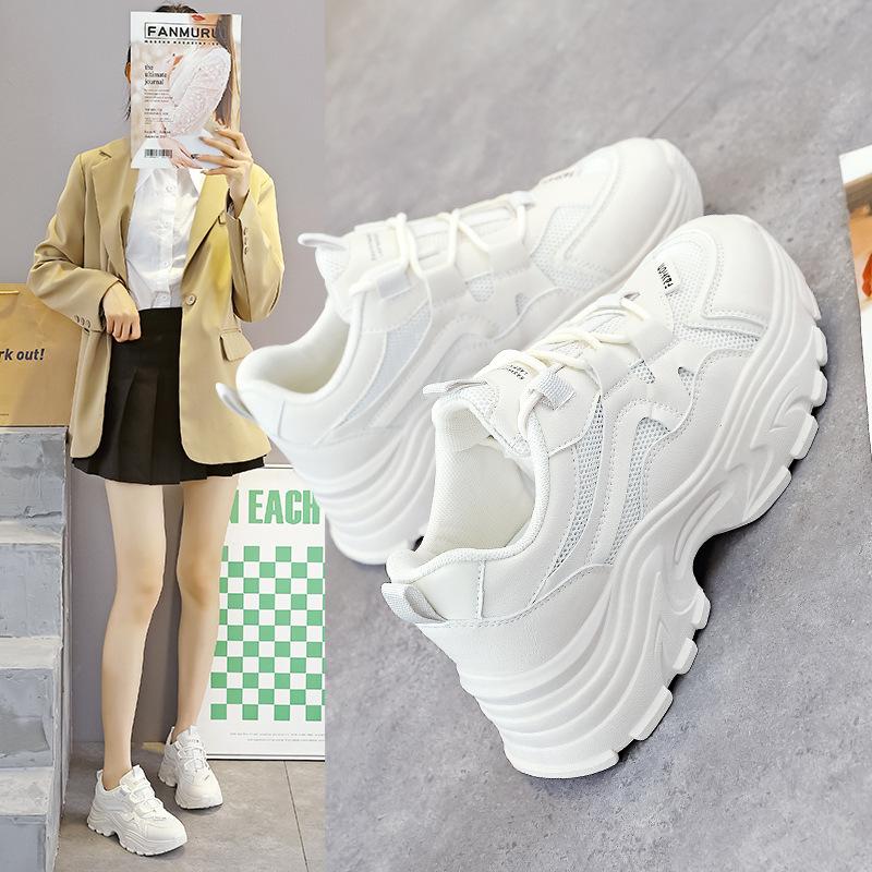 Dad shoes new trendy and versatile 2025 spring popular sports little white shoes children's flat-soled heightening shoes J05