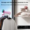 1KS 5otvorová přísavka Věšák na oblečení Úložný stojan Domácí Balkon Multifunkční Nástěnný stojan na sušení oblečení Úložný stojan