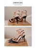 Women's Studded Nude Stiletto Heels - Spring/Summer 2023 Pointed Toe Backless Sandals