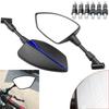 AEE4-Motorcycle Universal 10Mm 8Mm Rearview Mirror Axe Rear View Mirror Side Mirror With 6 Screw