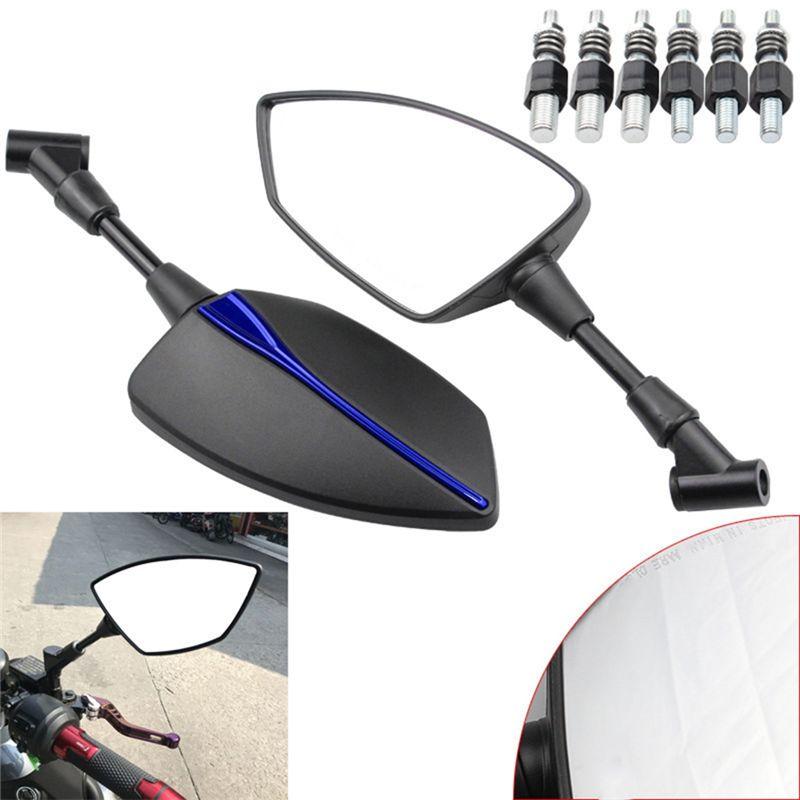 AEE4-Motorcycle Universal 10Mm 8Mm Rearview Mirror Axe Rear View Mirror Side Mirror With 6 Screw