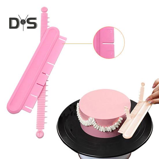 2 ks Sada na zdobení dortů s nastavitelným obloukovým vodítkem Přesná sada pekařského náčiní s 14 nastaveními šířky a hloubkovou stupnicí Plastová šablona na polevu pro domácnost