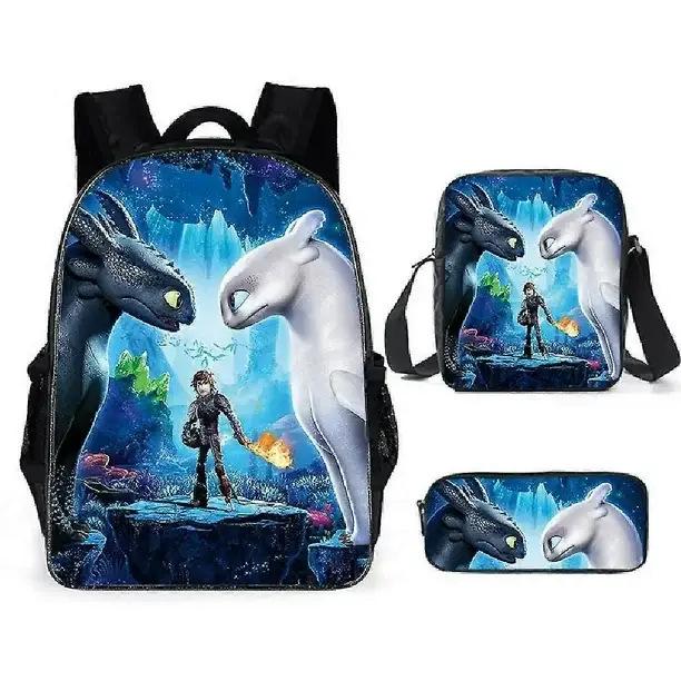 Primary And Secondary School Students Schoolbag Cartoon Backpack Breathable And Wear-Resistant Children'S Backpack Satchel Pencil Bag Set