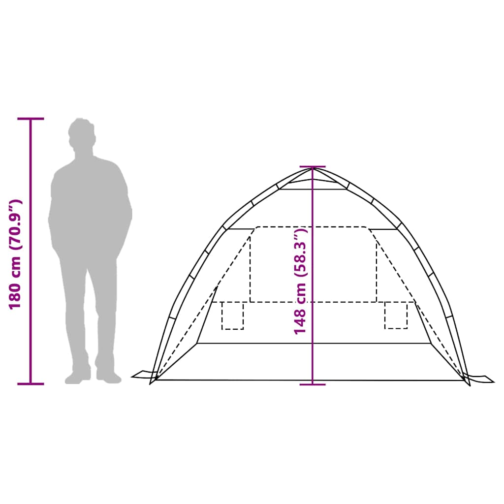 Beach Tent for 2 Persons Sea Green Quick Release Waterproof
