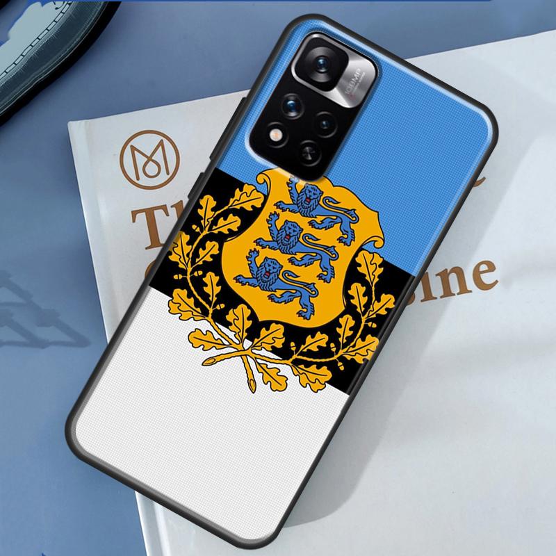 Estland Wappen Emblem Hülle Für Xiaomi Redmi Note 14 13 11 9 10 12 Pro 9S 10S 11S 12S Redmi 10C 12C 13C 14C Abdeckung