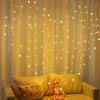 LED Herz Lichterkette Vorhanglampe Warmweiß Heiratsantrag Deko 8 Modi