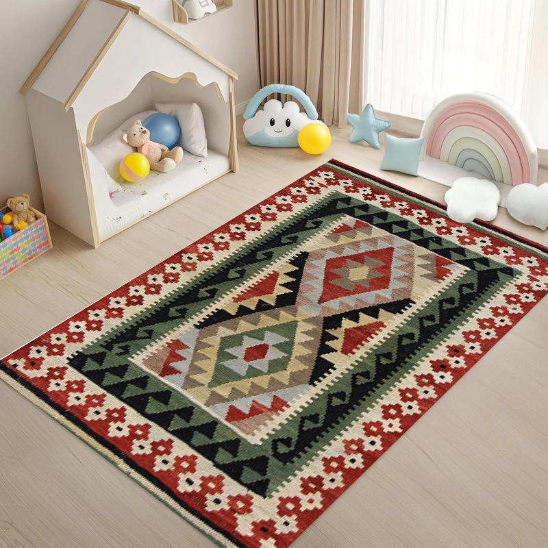 

Southwestern Tribal Geometric 2D Print Area Rug Non Slip Floor Mat for Living Room Bedroom Boho Home Decor Carpet 40X60CM