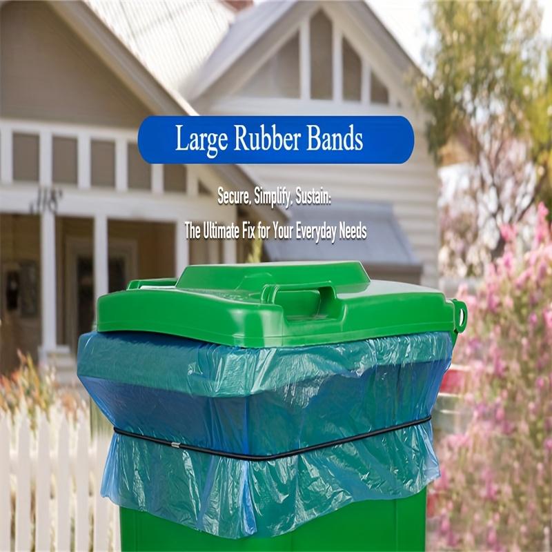 Colorful Elastic Trash Can Straps 3-Pack - Secure Garbage Bag Fixer for 13 to 96 Gallon Bins at Home, Office, School, and Outdoors