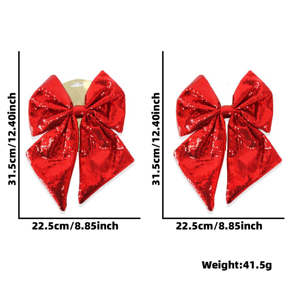 Holiday Sparkling Bow Sequin Pearl Cotton Bow Christmas Tree Set Decoration