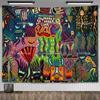 Mexico Mexican Mayan Tribal Art Tapestry Wall Hanging Ethnic Paintings Psychedelic Aesthetic Background Cloth Home Decorations