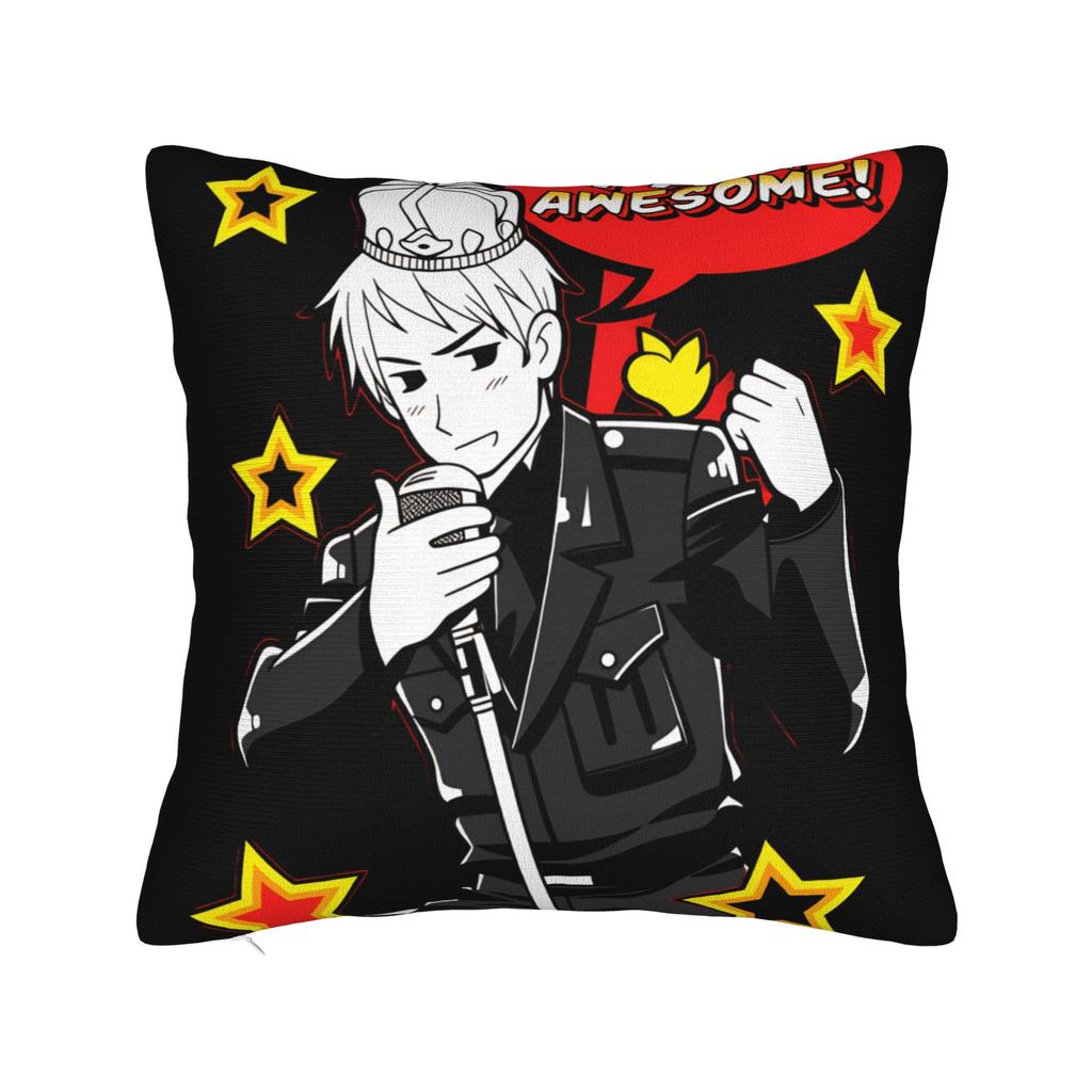 Pillow Case Hetalia Axis Power  Square Pillow Cover  Retro Trendy Cushion Design Pillowcases For Office Car Home Decorative