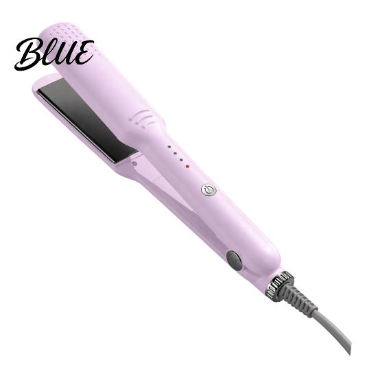 Multifunctional Hair Styling Machine 2 in 1 Straightener Curling Iron Negative Ionic Wide Plate Flat 4 Temp Settings Compact Tool for Dormitory 10s