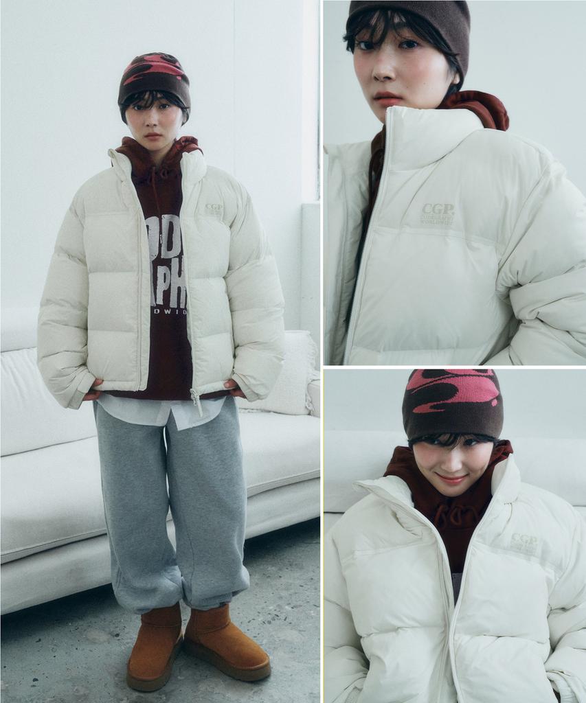Cgp [24 Year Ver.] Rds Essential Duck Down Puffer Short Padded Jacket_Ivory