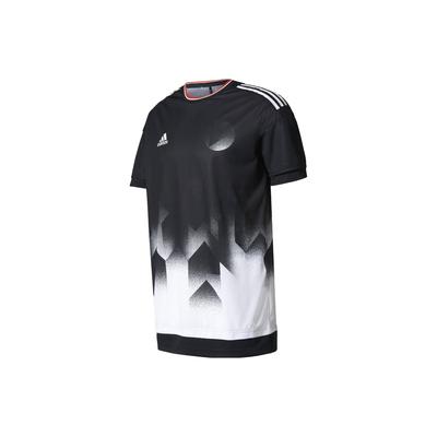 Colorblock Rundhals T-Shirt Herren Tops Schwarz BS3812
