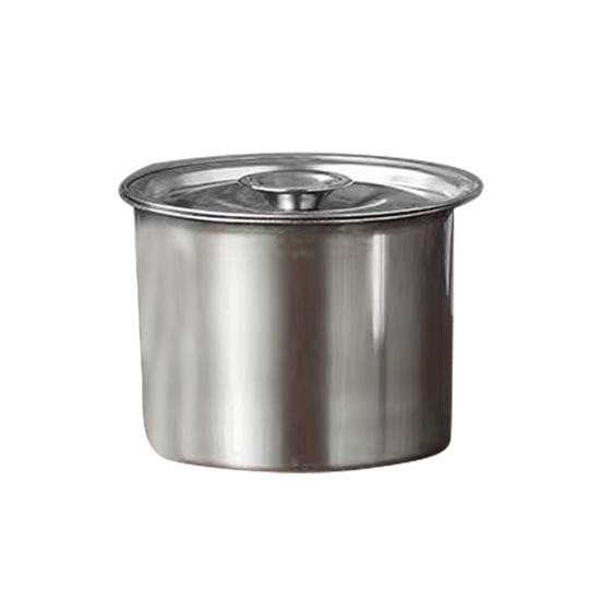

Stainless Steel Square Seasoning Box with Handles Heavy-Duty Storage Container for Lard Sauces Condiments Rust-Proof Spice Box for Home Commercial 12cm Round