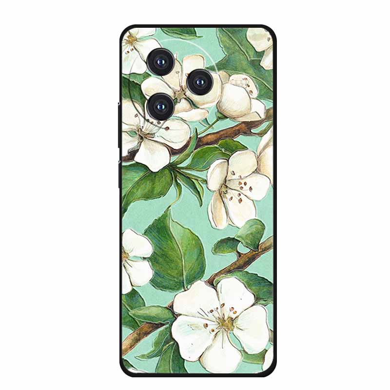 Für Xiaomi POCO F7 Pro Ultra Hülle F7Pro 3D Präge Blume Schwarzes Silikon Weiche Rückseite Hülle Für Redmi K80 Pro Hülle K80Pro Coque