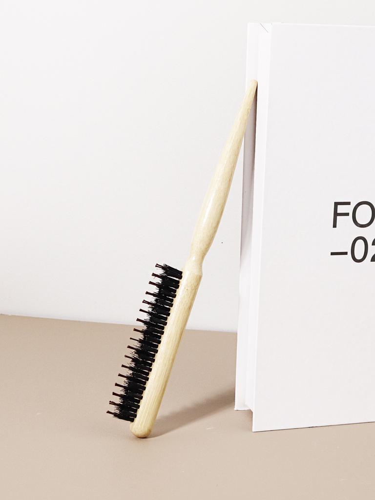 Wooden pointed tail beard brush, multifunctional bamboo handle hair comb,hair cleaning brush Special for real hair wigs